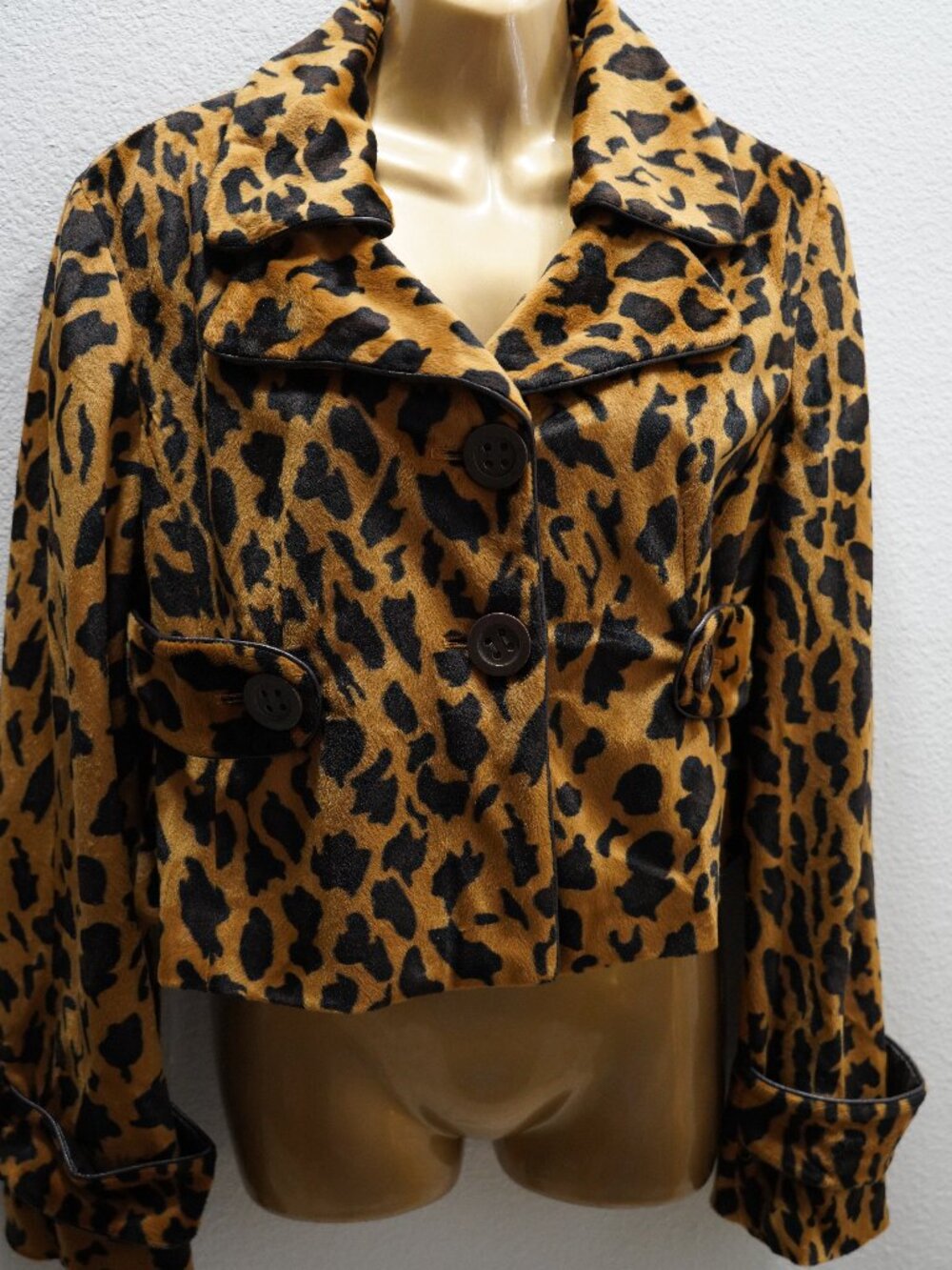 Boston Proper Leopard Animal Print Jacket size 8